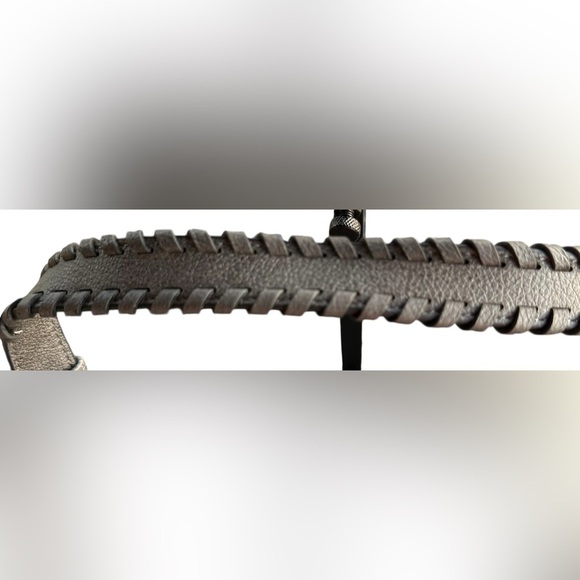 New Realer Gray Large Capacity Shoulder Bag/Tote Studded Details - Picture 11 of 16